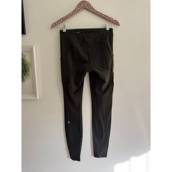 LULULEMON Speed Up Tight Olive Green *Full-On Luxtreme 28" Size 6 - Picture 4 of 7